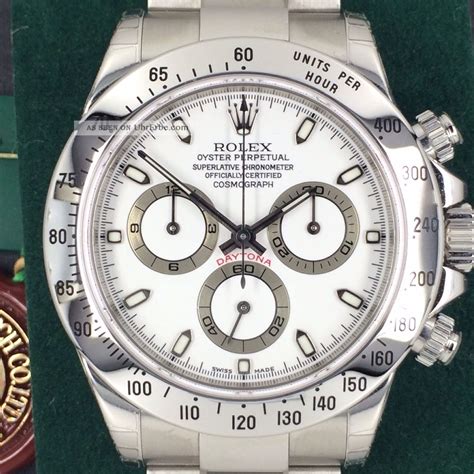 rolex daytona weissgold weißes zifferblatt|Rolex daytona gehäuse.